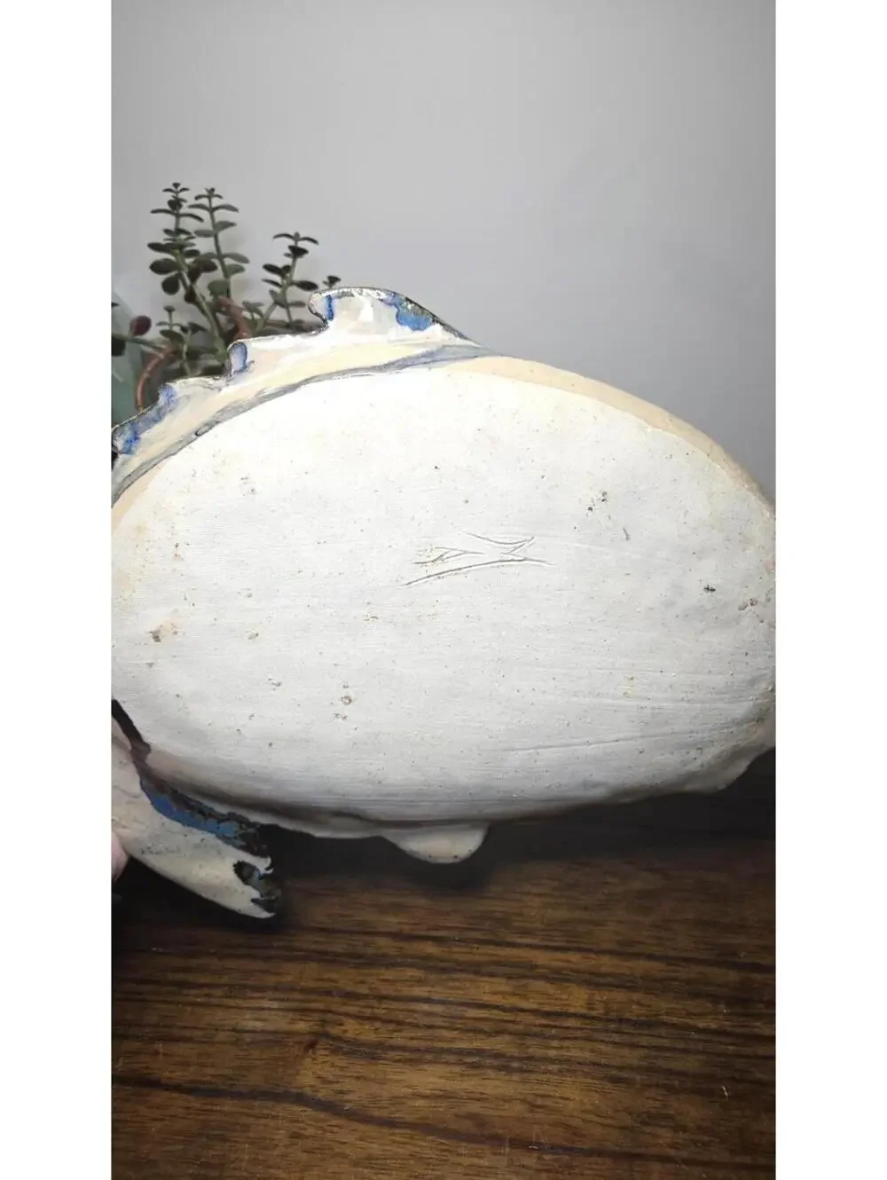 Handmade Ceramic Fish-Shaped Serving Platter Decorative Plate
